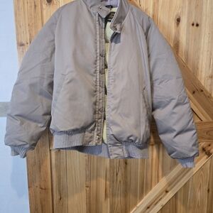 Eddie Bauer Vintage Bomber Jacket Goose Down Size Large